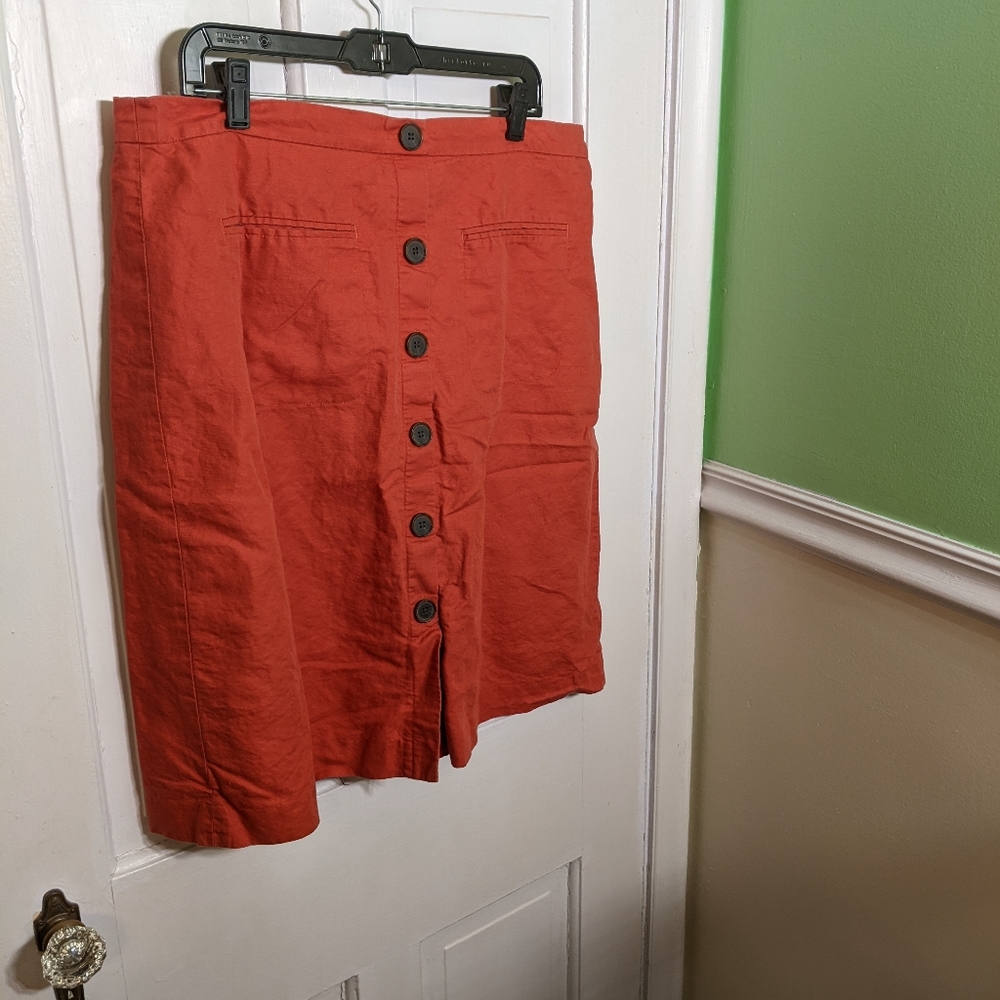 Ann Taylor Factory Linen Blend Skirt